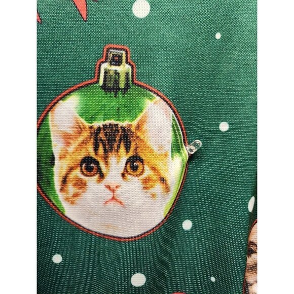 Union Suit Christmas Cheer Cat Light Up One Piece Sleep Suit Large 42/44 New - Picture 2 of 6